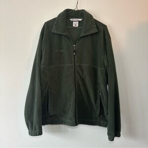 Columbia Men's Dark Green Zip-Up Fleece Jacket